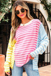 Trendy Women's Cozy Striped Sweater - Soft Knit, Casual Style, Perfect for Fall & Winter Wardrobe Essentials