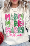 Cozy Beige Women's Merry Christmas Graphic Sweatshirt - Festive Drop Shoulder Pullover for Casual Holiday Style