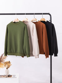 jungle-green-solid-textured-raglan-sleeve-pullover-sweatshirt