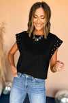 Gold Studded Black T-Shirt