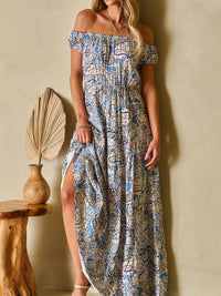 womens-dresses-printed-v-neck-off-shoulder-short-sleeve-dress