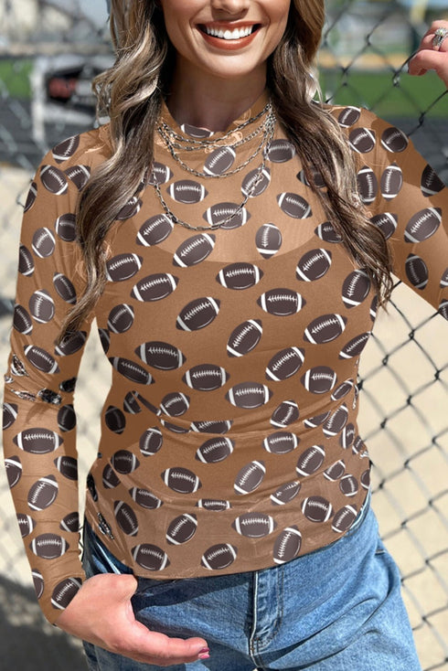mesh long sleeve top