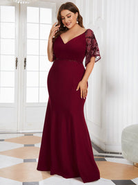 Elegant Curve Embracing V-Neck Mermaid Evening Gown
