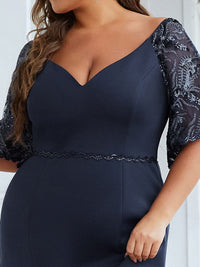 Elegant Curve Embracing V-Neck Mermaid Evening Gown