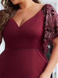 Elegant Curve Embracing V-Neck Mermaid Evening Gown