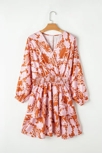 puff sleeve floral dress