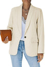 Women's Long Sleeve Blazer with Lapel