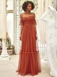 Elegant Strapless A Line Evening Gown with Cascading Ruffles