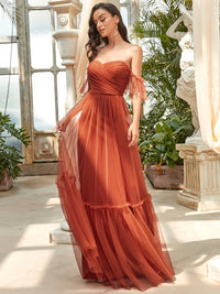 Elegant Strapless A Line Evening Gown with Cascading Ruffles