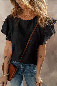 Ruffle Sleeve Blouse