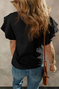 Ruffle Sleeve Blouse