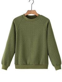 jungle-green-solid-textured-raglan-sleeve-pullover-sweatshirt