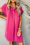 Stylish Women's Soft Cotton Collared T-Shirt Dress - Casual Everyday Wear with Comfortable Fit and Trendy Style