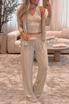 Cozy Women's Pastel Knit Lounge Set - Relaxed Fit for Ultimate Comfort and Chic Everyday Style