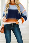 Trendy Women's Color Block Sweater - Cozy, Stylish Fit for Fall & Winter in Vibrant Multi-Color Design