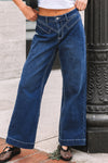 Trendy High-Waisted Distressed Cowgirl Jeans for Women - Classic Fit, Ideal for Casual or Western Style Outfits