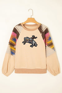 sequin graphic sweatshirt