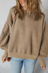 Cozy Women's Oversized Cotton Sweatshirt - Casual Chic Top for Effortless Everyday Comfort and Style