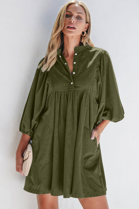 Elegant Floral Print Bracelet Sleeve Dress for Women - Flattering Fit Perfect for Casual and Formal Occasions