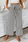 Trendy Women's Striped Wide-Leg Pants - Comfortable Chic Fit for Casual and Stylish Everyday Wear