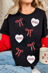 Women's Cute Valentine's Day Graphic Tee - Stylish Soft Cotton Casual Top for Comfort and Celebration