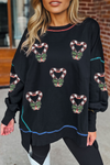 Festive Red Cozy Women's Christmas Sweatshirt - Stylish Casual Holiday Wear for Ultimate Comfort