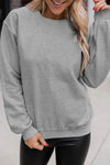 Cozy Women's Gray Classic Crewneck Sweatshirt - Stylish, Versatile Pullover for Everyday Comfort and Casual Looks