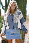 Women's Ashleigh Blue High-Low Crochet Top - Stylish Loose Fit with Exposed Seams for Effortless Comfort