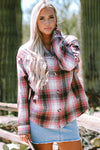 Trendy Women's Pink Plaid Shacket with Flap Pockets - Stylish Layering Top for Casual Chic Outfits