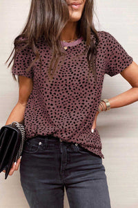 Fashion Painted Printing Round Neck Short Sleeve T-Shirt