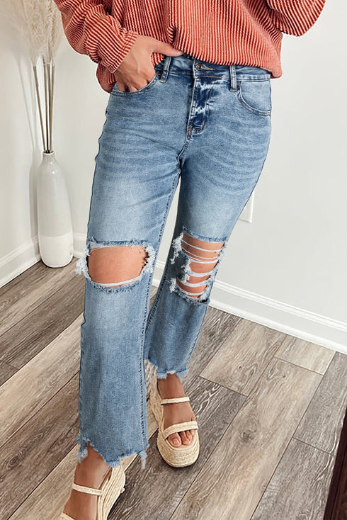 Women's Flattering High-Waisted Blue Jeans for Women – Stylish Casual Denim Pants Perfect for Everyday Comfort and Versatility