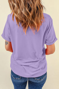 Wisteria DTG Printed Imitate Lace Flower Rabbit T Shirt