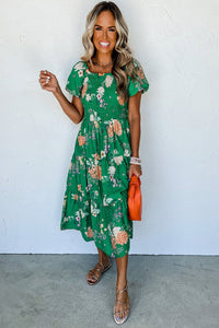 tiered midi dress