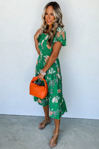 tiered midi dress