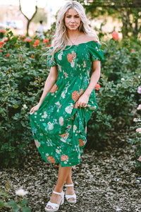 tiered midi dress