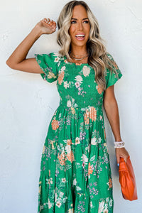 tiered midi dress