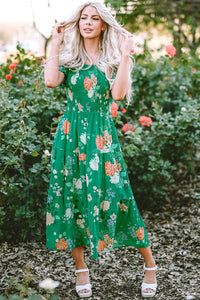 tiered midi dress