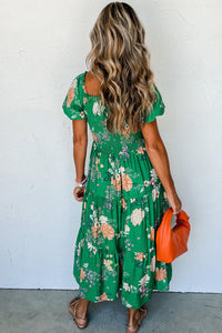 tiered midi dress