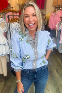 ruffled v neck blouse