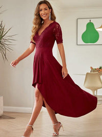 Flying Sleeves V-neck Open Back Solid Long Flowy Dress
