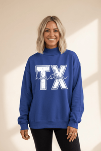 
Women's Houston Texas Reversible Mock Neck Sweatshirt