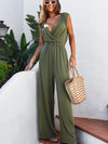 Solid One Shoulder Wide Leg Jumpsuit