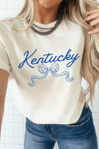 Women's Kentucky Bow Graphic Tee in Soft White Jersey