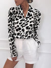 Black and White Leopard Blouse