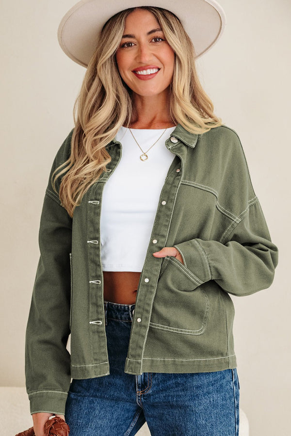 Women's Light Wash Boyfriend Denim Jacket