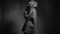 Women's Loose Solid Button Hooded Woolen Coat, photo 8