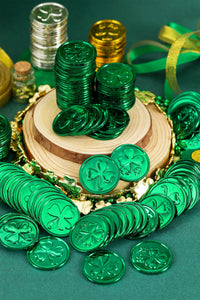 
Women's Metallic Shamrock Decorative Coins 100-Pack for St. Patrick's Day