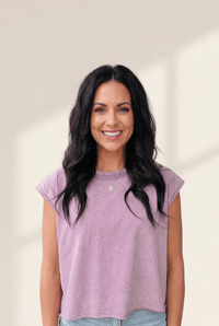 Women's Mineral Wash Cotton Boxy Tank Top in Dusty Orchid
