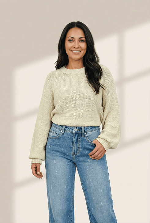 chic-mist-blue-distressed-tummy-control-jeans-for-women-stylish-comfortable-fit-with-raw-hem-for-daily-outings