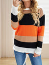 Horizontal Striped Knit Sweater